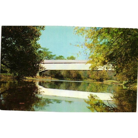 Covered Bridge Telpehocken Creek Schuylkill River Reading Pennsylvania Postcards - Picture 1 of 2
